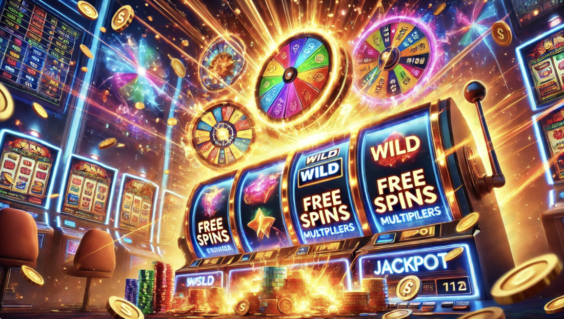 Bonus features in slot machines