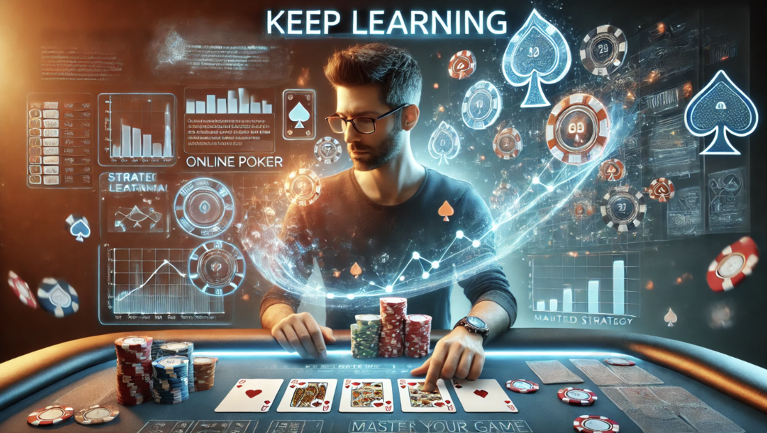 Learning to play online poker
